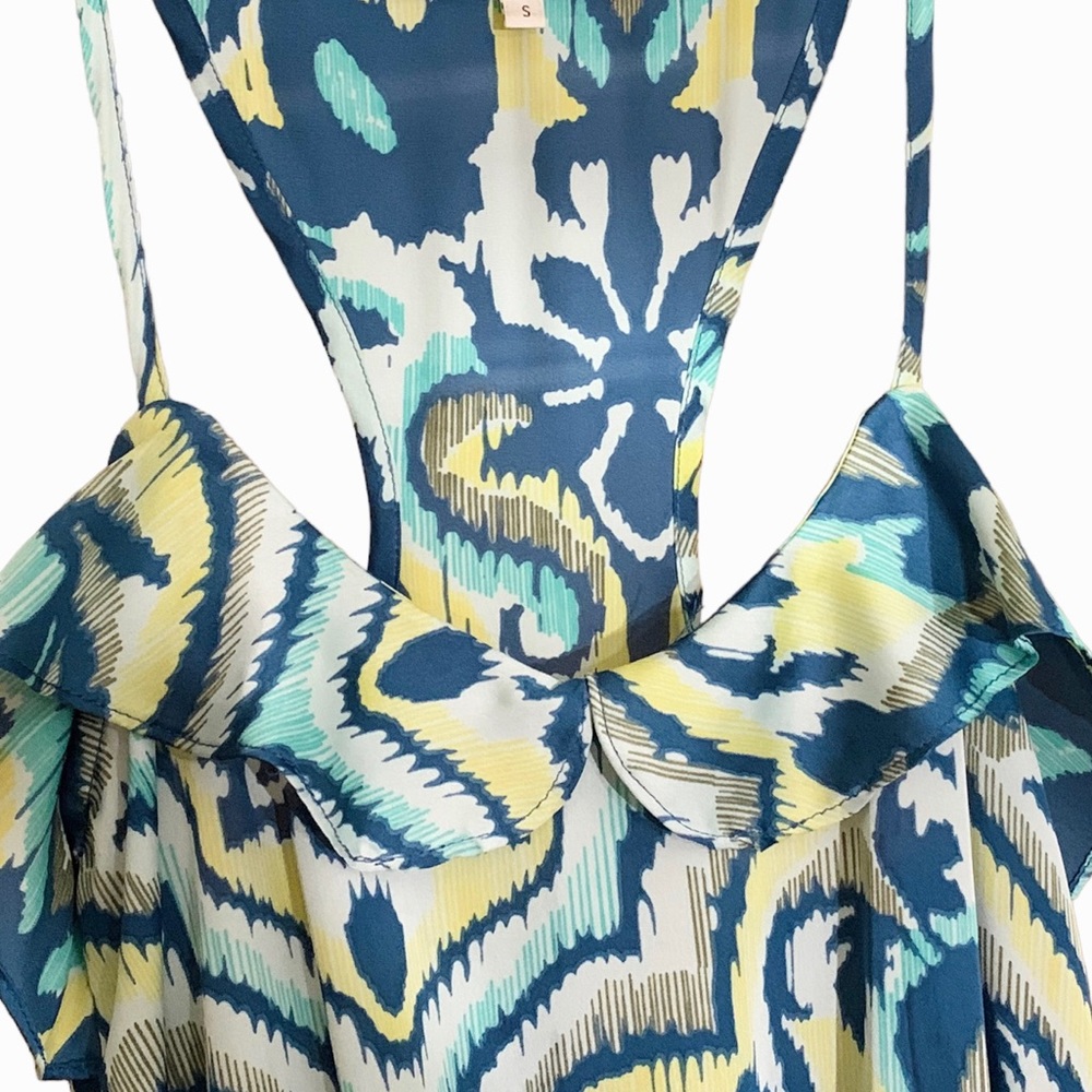 ๐Host Pick๐Boho Multicolor Flirty Lightweight Mini Midi Dress Size Small - Picture 2 of 3